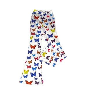 Shein Butterfly Stretchy Bottom Flare Pant High Waisted Flare Leg Pants Leggings